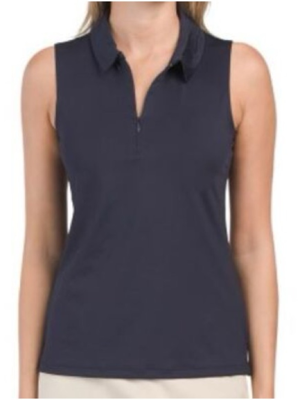 Tommy Bahama Golf Navy Sleeveless Polo Tank L